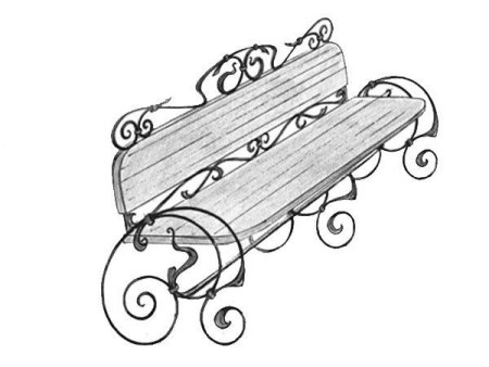 Скамейка раскраска