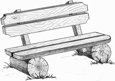 Лавка раскраска