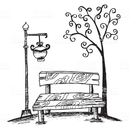 Скамейка рисунок