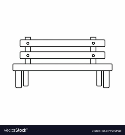 Скамейка раскраска для детей
