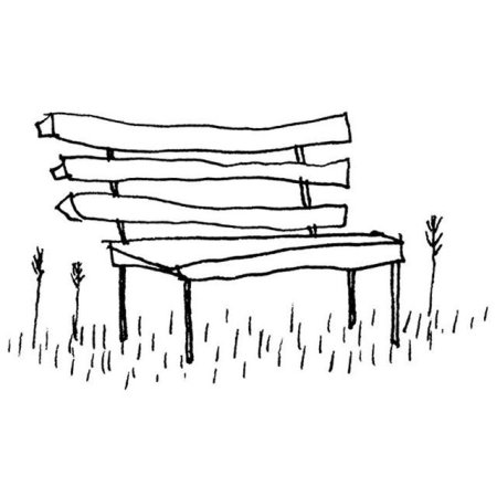 Раскраска скамейка в парке