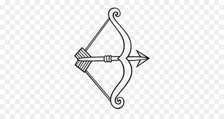 Раскраска лук и стрелы