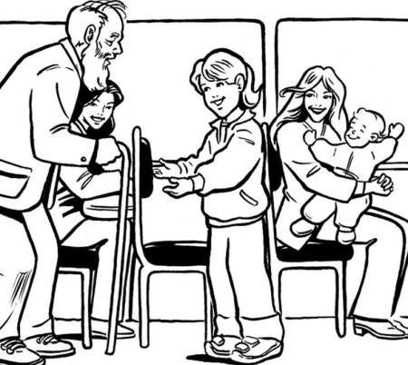 Раскраска этикет для детей