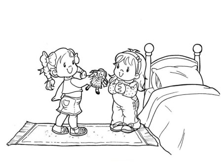 Раскраска этикет для детей