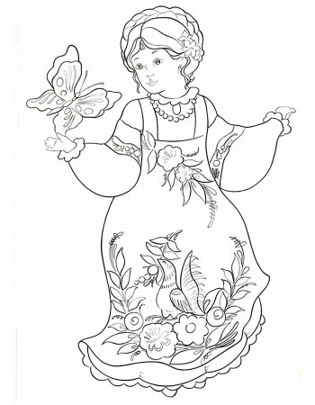 Раскраска "народные костюмы"