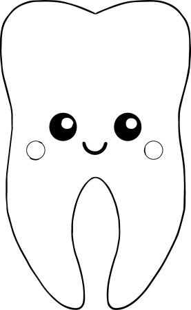 Раскраски зубки для детей