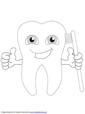 Зубик трафарет