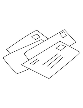 Конверт раскраска