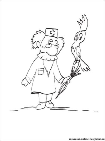 Доктор раскраска для детей