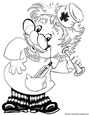 Чуковский доктор Айболит раскраска