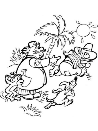 Корней Чуковский доктор Айболит раскраска