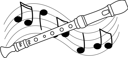 Раскраска флейта музыкальный инструмент