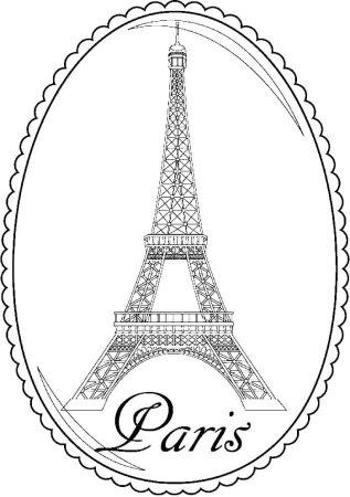 Раскраска Франции эльфивая башня