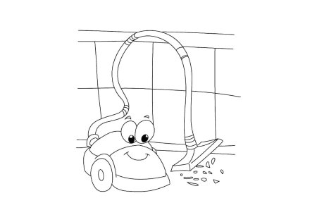 Пылесос Генри раскраска