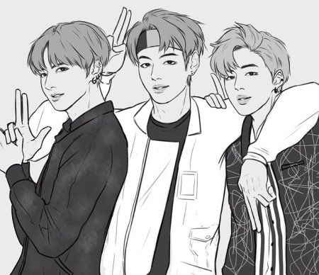 BTS bt21 раскраска