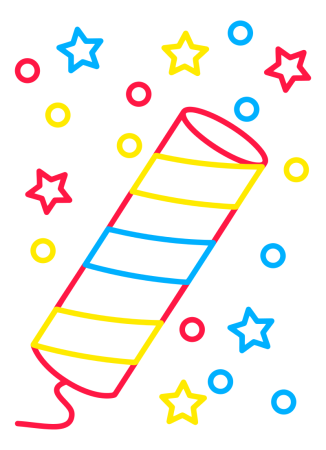 Хлопушка раскраска для детей