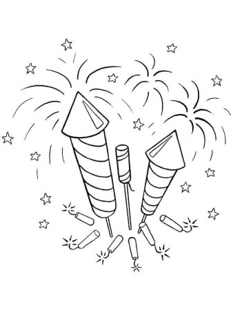 Салют раскраска