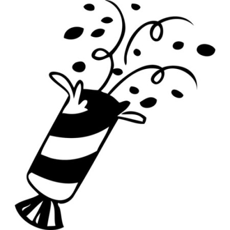 Хлопушка черно белая