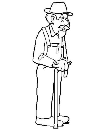 Раскраска дедушка