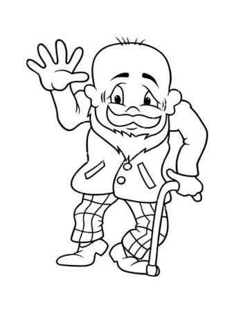 Раскраска дедушка