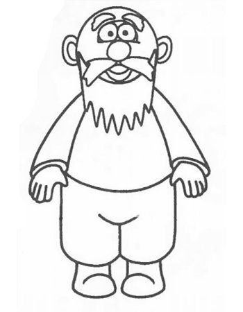 Дедушка карандашом