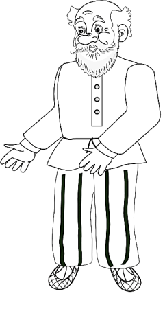 Дед раскраска