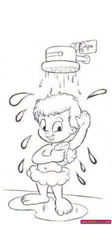 Раскраска обливание водой