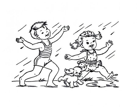 Закаливание раскраска