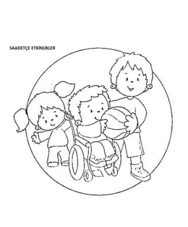 Раскраски инклюзивные дети