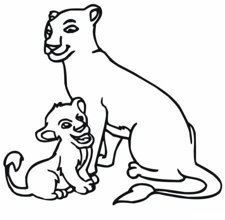 Семья Львов раскраска