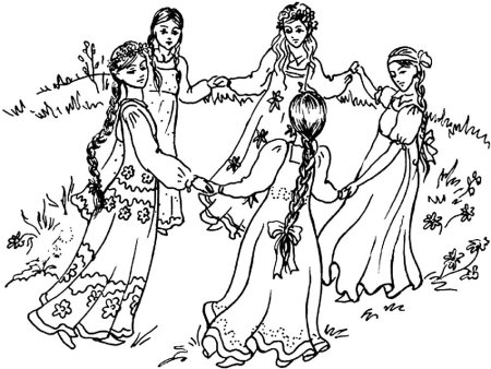 Раскраска праздник Наурыз для детей