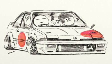 Нарисованные японские машины