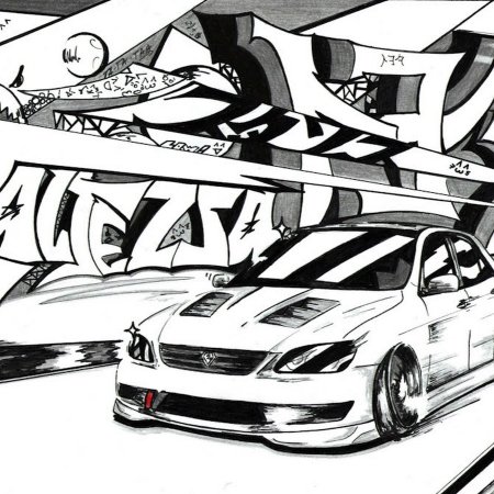 Разукрашки дрифт машины