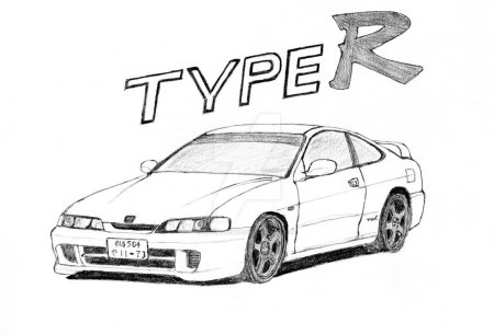 Раскраска Honda Integra