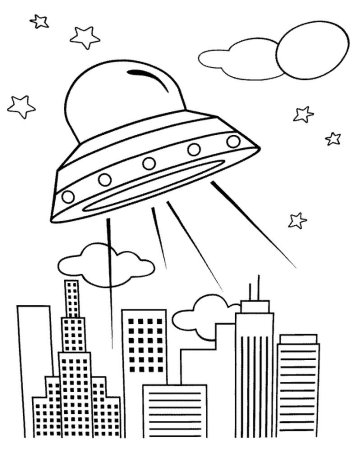 Город будущего раскраска легкая