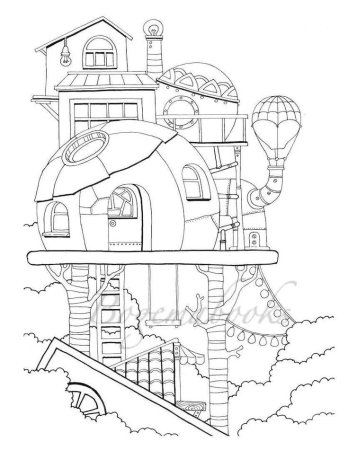 Дом будущего раскраска