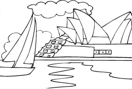 Сиднейский оперный театр раскраска