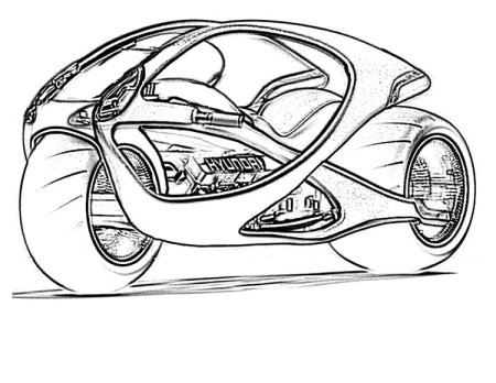 Машина будущего раскраска для детей