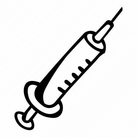 Шприц трафарет