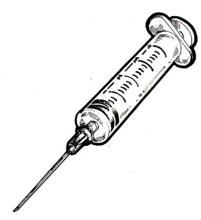 Шприц раскраска для детей