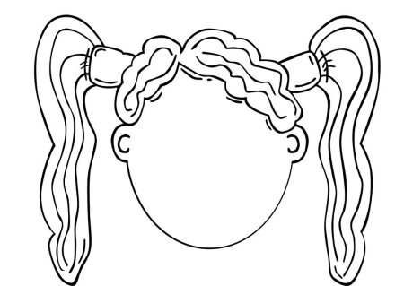 Голова раскраска для детей