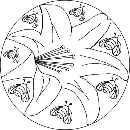 Раскраска Мандала Дельфин