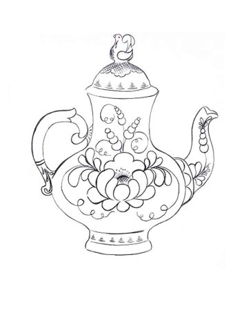 Гжель раскраска