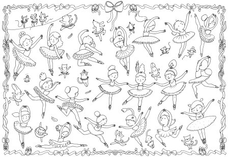 Несколько раскрасок на одном листе