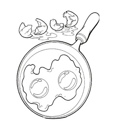 Еда раскраска для детей