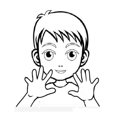 Разукрашка лицо мальчика