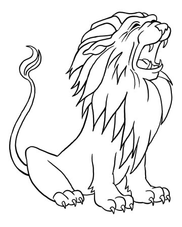Лев рисунок