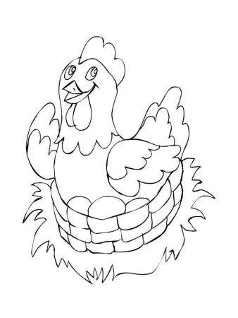 Петух раскраска