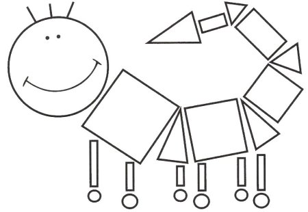 Фигурки из геометрических фигур для школьников