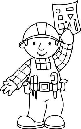 Раскраска для малышей профессии пожарник